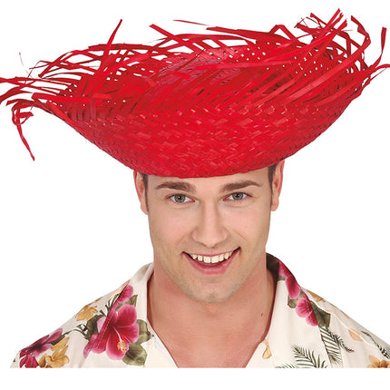 Chapeau de paille Rouge