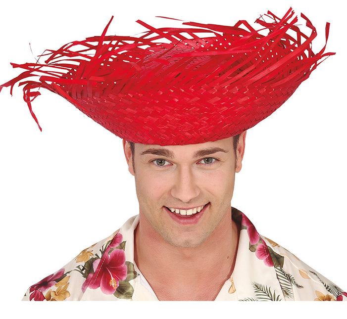 Chapeau de paille Rouge