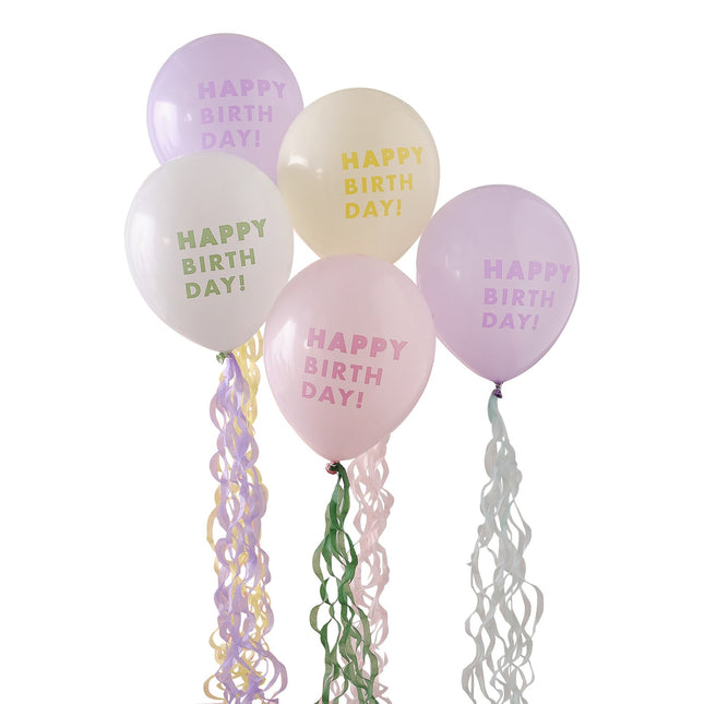 Jeu de ballons d'anniversaire colorés