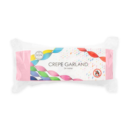 Guirlandes rose pâle en crêpe 24m