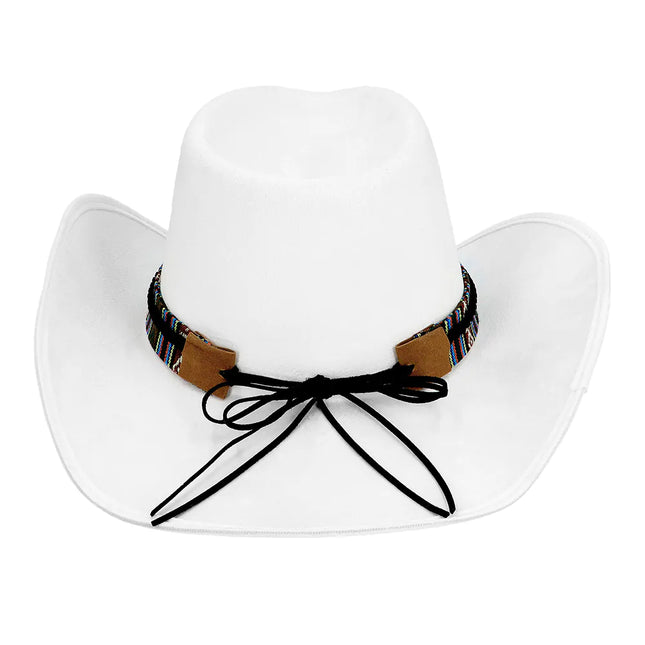 Chapeau de cow-boy blanc Luxe