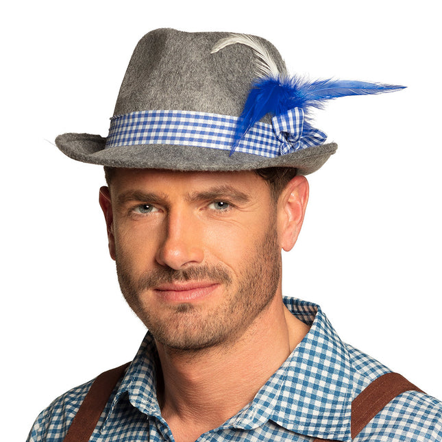 Chapeau Oktoberfest Tiroler Gris Bleu