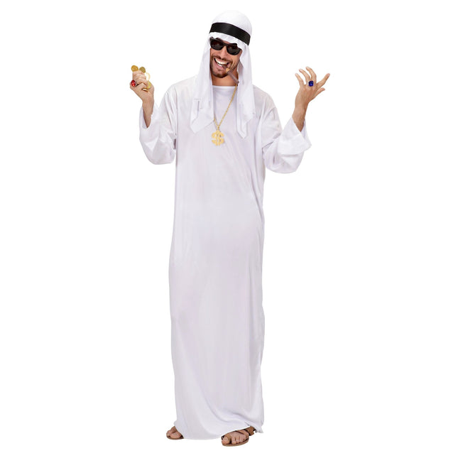 Costume Sheik Homme blanc 2 pièces