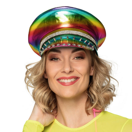 Casquette Clous arc-en-ciel