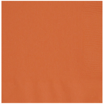 Serviettes de table orange 2 couches 33cm 50pcs