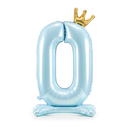 Ballon de baudruche Figure 0 Bleu clair Standard Vide 84cm