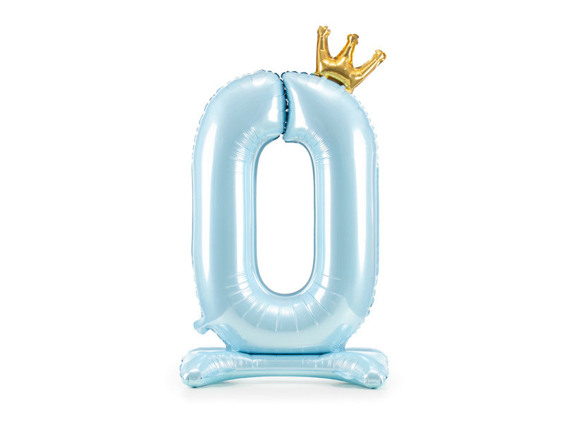 Ballon de baudruche Figure 0 Bleu clair Standard Vide 84cm