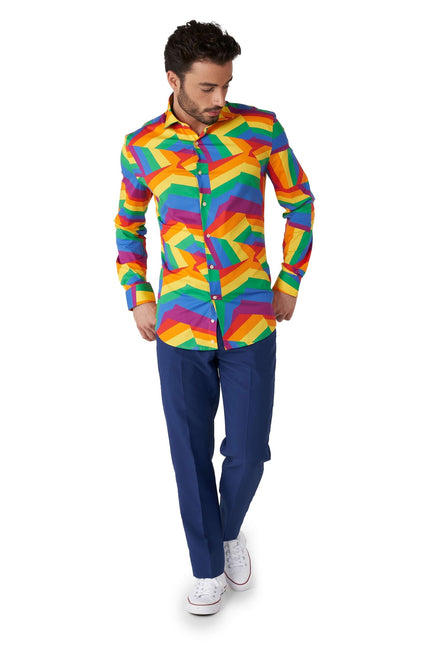 Chemise ZIG Zag Rainbow Hommes OppoSuits