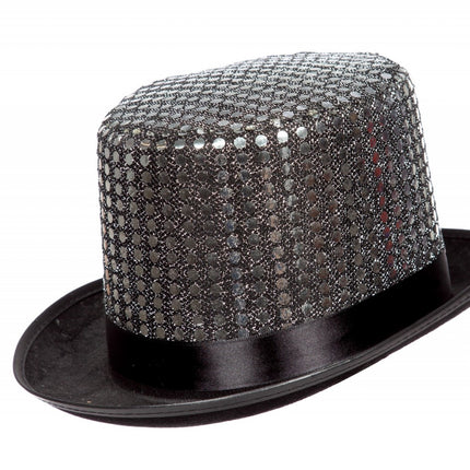 Chapeau argenté à paillettes