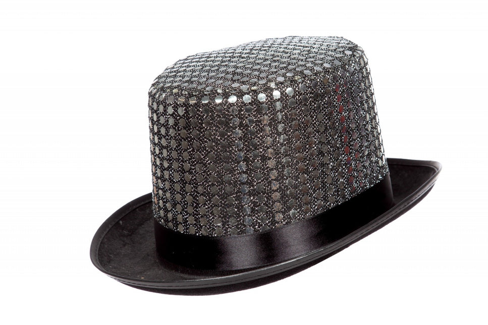 Chapeau argenté à paillettes