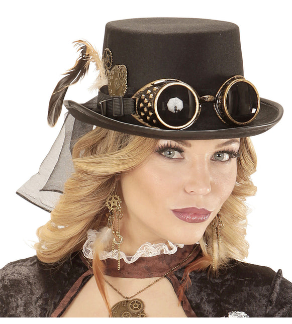 Chapeau lunettes Steampunk