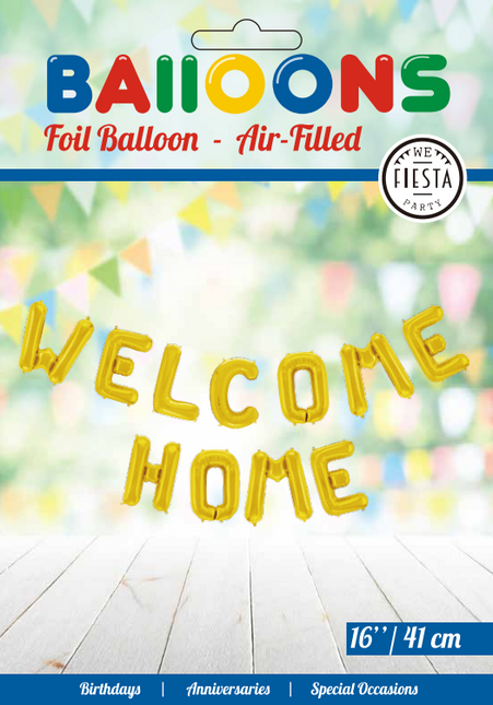 Set de ballons de baudruche Welcome Home Gold