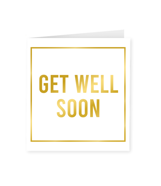 Carte Get Well Soon Or Blanc 15cm