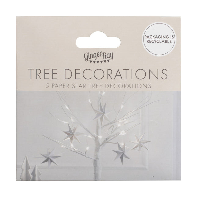 Décoration de suspension d'arbre 9cm 5pcs