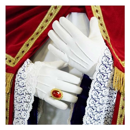 Gants en coton blanc 40cm