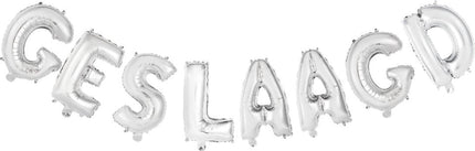 Ballons de baudruche Letter Successful Silver Empty