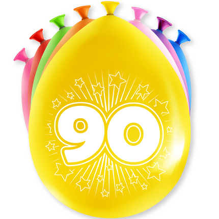 Ballons 90 Years Hurrah 30cm 8pcs