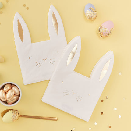 Serviettes de Pâques Lapin 16cm 11pcs