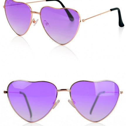 Lunettes à cœur violet