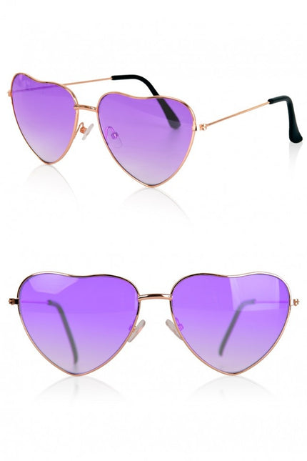 Lunettes à cœur violet