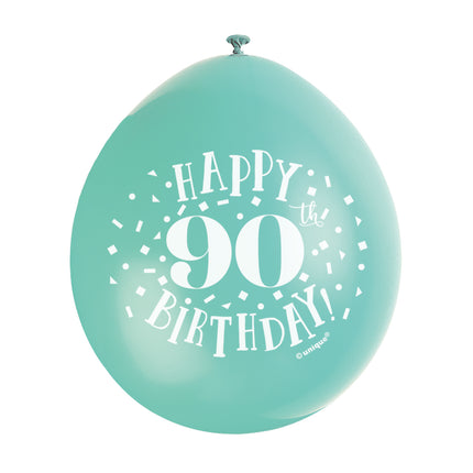 Ballons Happy Birthday 90 Years 28cm 10pcs