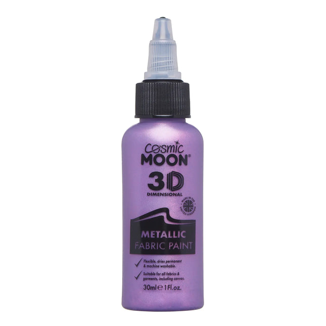 Cosmic Moon Peinture Métallique pour Tissus Violet 30ml