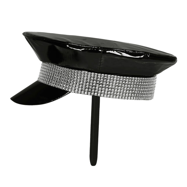 Casquette noire pailletée