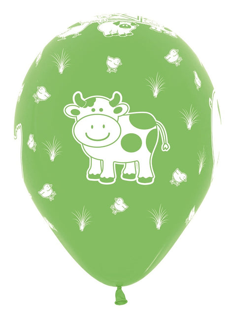 Ballons de baudruche Farm Animals Mix 30cm 25pcs