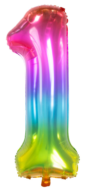 Ballon de baudruche Figure 1 Arc-en-ciel XL 81cm vide