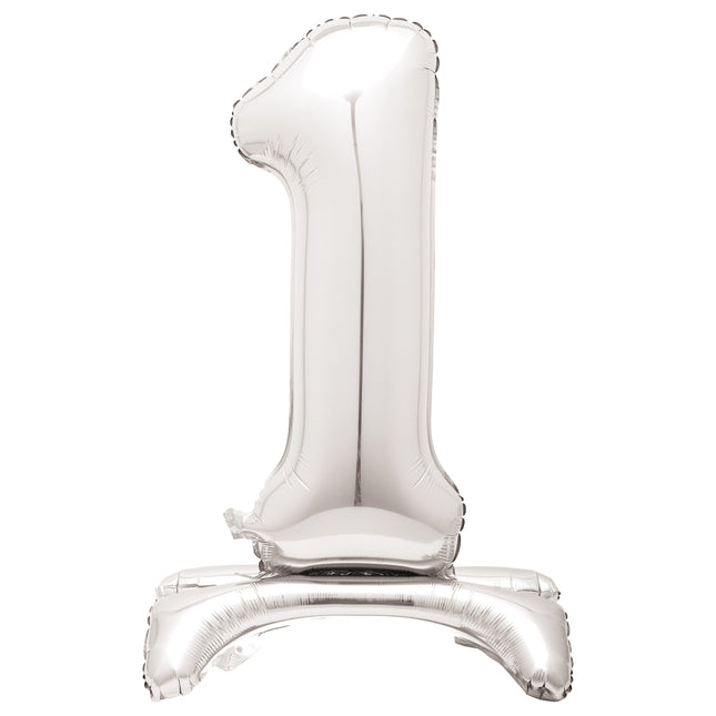 Ballon de baudruche Figure 1 Argent Standard 76cm