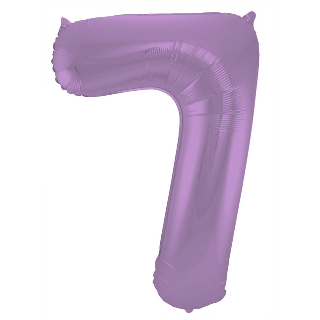 Ballon de baudruche Figure 7 Matt Purple XL 86cm vide