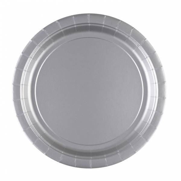 Assiettes en argent 23cm 8pcs