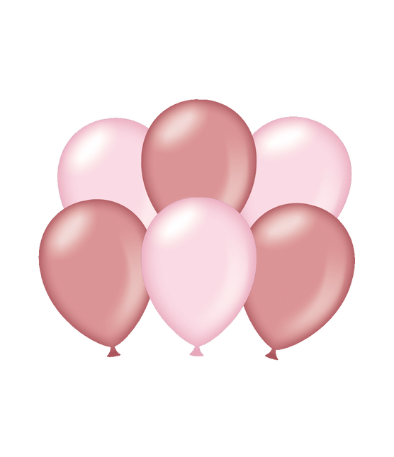 Ballons roses métallisés 30cm 6pcs