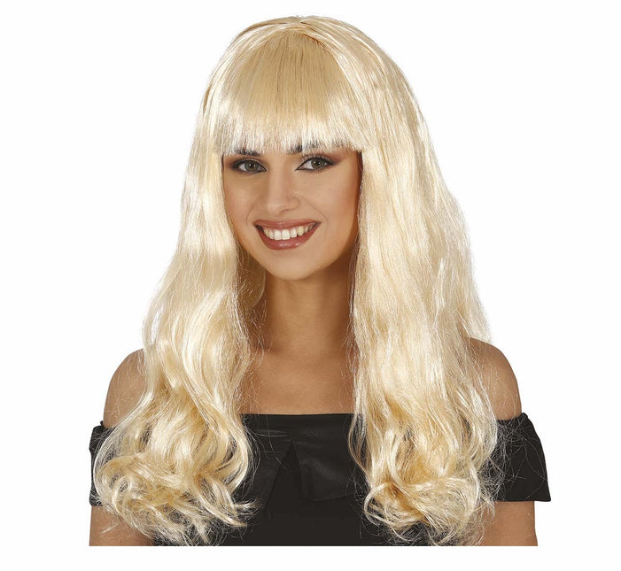 Perruque blonde cheveux longs