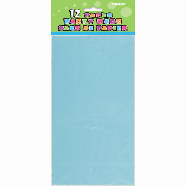 Sacs de fête bleu clair 25cm 12pcs