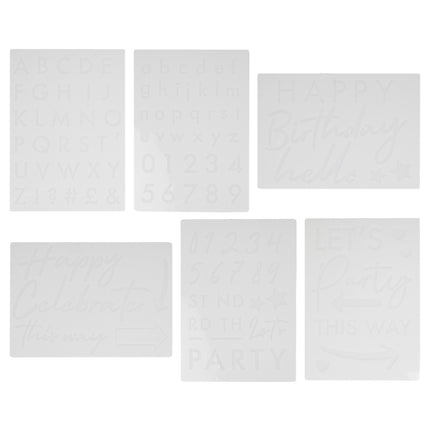 Pochoirs de lettres 6pcs