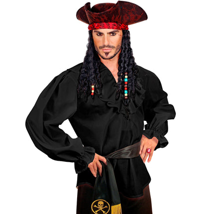 Blouse noire Hommes Pirates/Renaissance