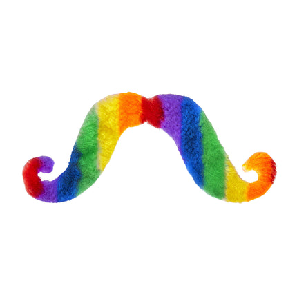 Fausse moustache arc-en-ciel