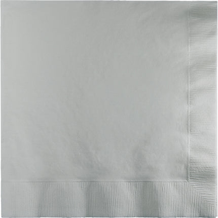 Serviettes de table argentées 2 couches 33cm 20pcs