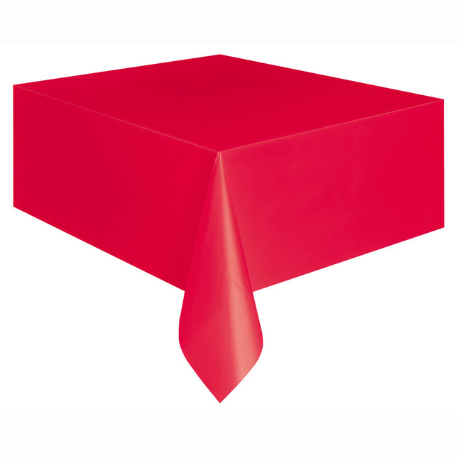 Nappe rouge en plastique 2.74m