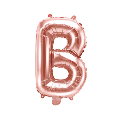 Ballon de baudruche Lettre B Rose Or Vide 35cm