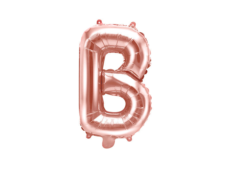 Ballon de baudruche Lettre B Rose Or Vide 35cm