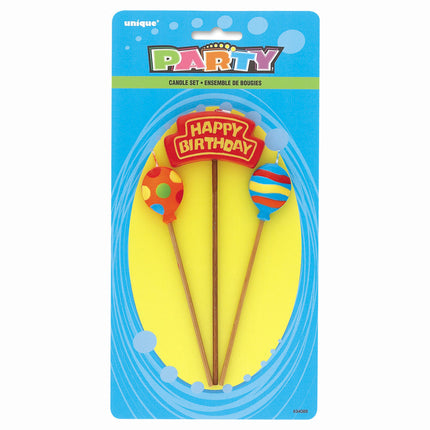 Bougies d'anniversaire Ballons d'anniversaire 26.4cm 3pcs