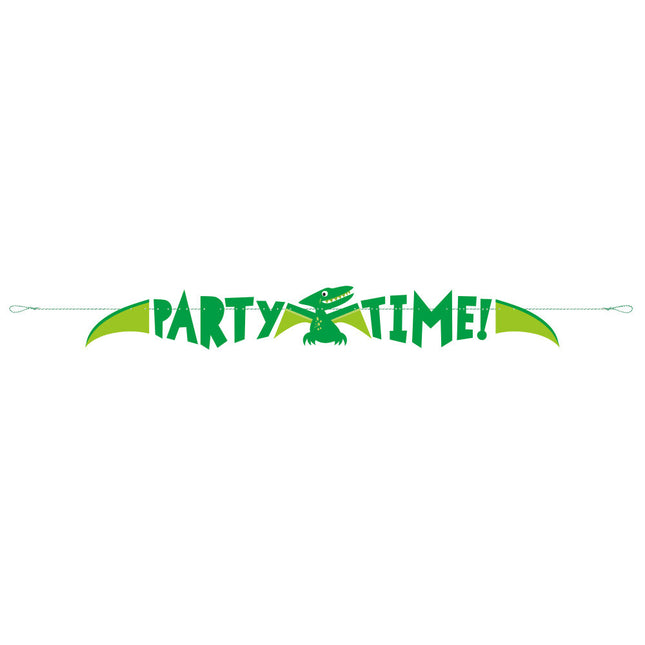 Guirlande de lettres Dino Party Time 1.53m