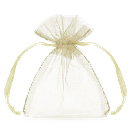 Sacs Organza Crème 10cm 10pcs