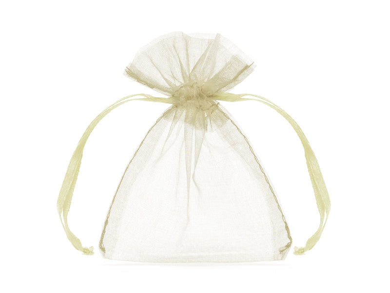 Sacs Organza Crème 10cm 10pcs