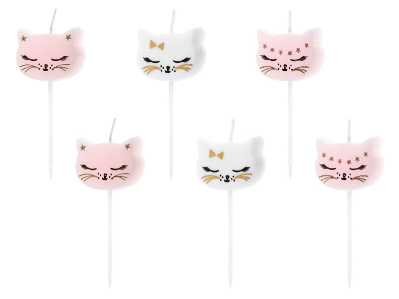 Bougies Chat 2cm 6pcs