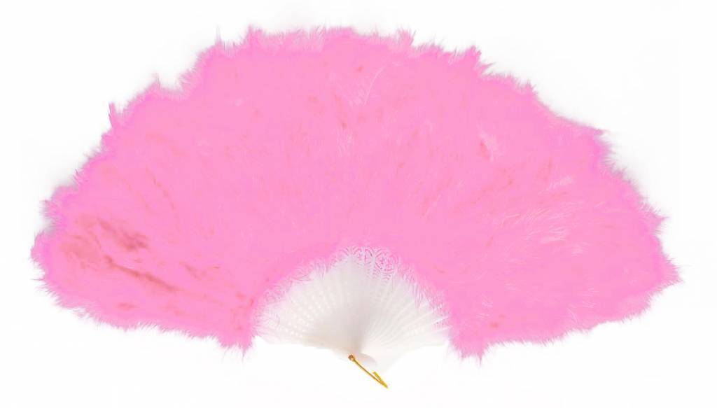 Plumes de handfan rose clair 45cm