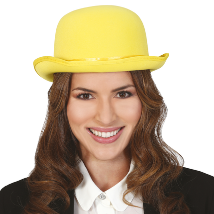 Chapeau melon jaune