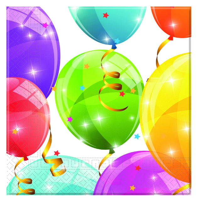 Serviettes de table Balloons Party 33cm 20pcs